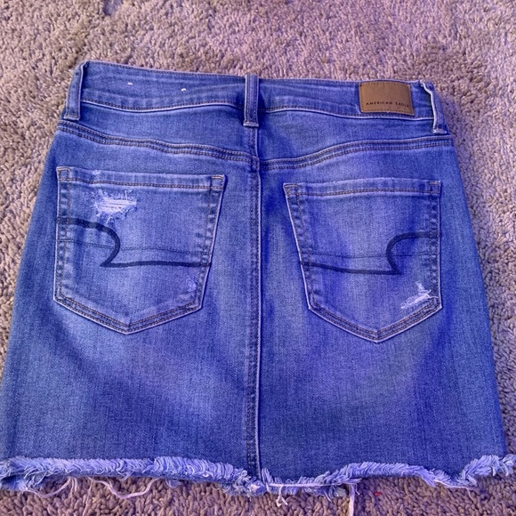 American Eagle Stretchy Distressed Denim Skirt - Picture 1 of 3